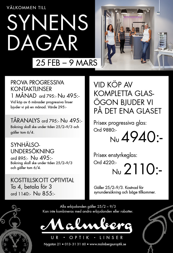 Erbjudanden Synens dagar
